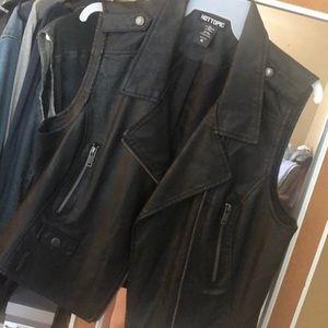 Hot topic faux leather vest